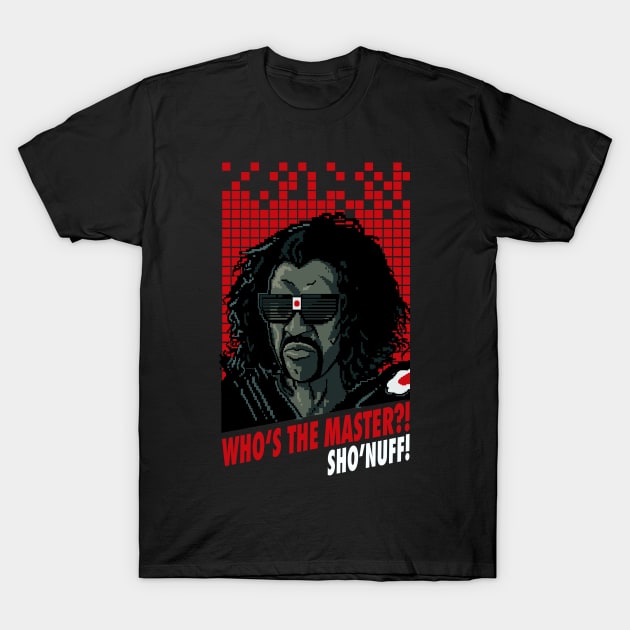 Shonuff-Who's The Master 16-Bit T-Shirt by BlackActionTeesOnDemand